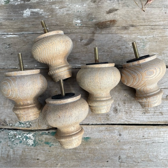 Accents Wood Finials Sofa Couch Feet Set Of 5 Poshmark